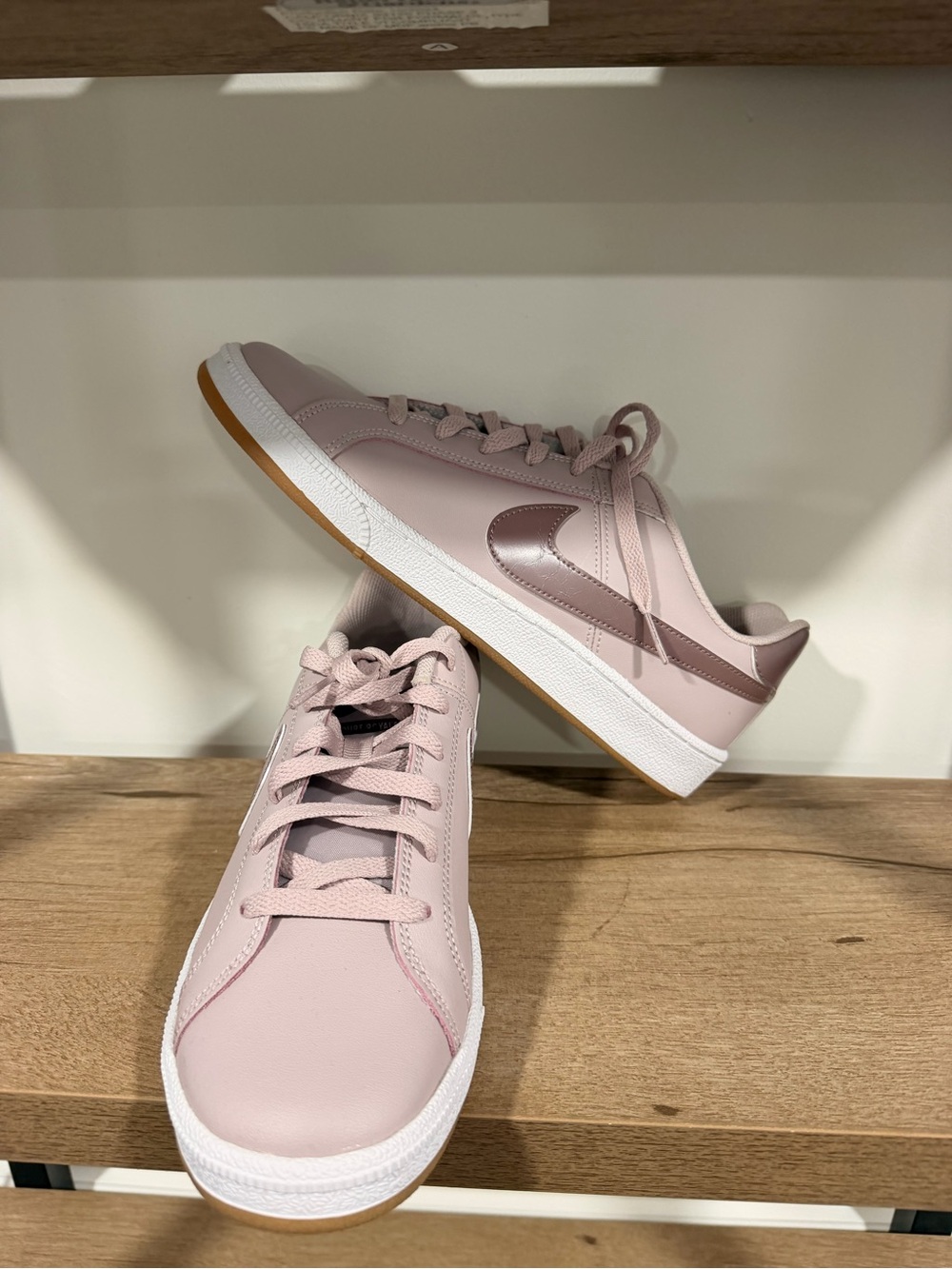 Nike Women’s Low-Top Sneakers in Light Mauve with Gum Outsole